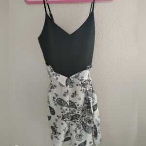 Black and White Paisley Dress